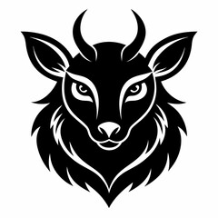 Animal logo icon black shape white background