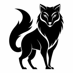 Animal logo icon black shape white background