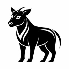 Animal logo icon black shape white background