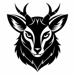 Animal logo icon black shape white background