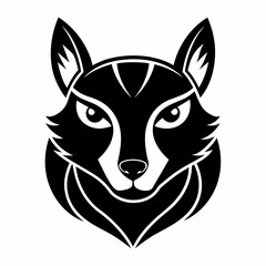 Animal logo icon black shape white background