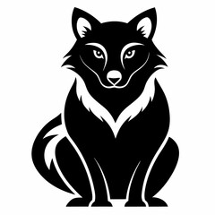 Animal logo icon black shape white background