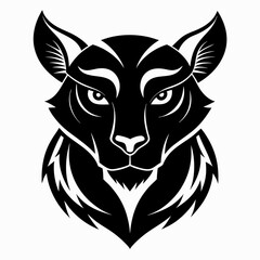 Animal logo icon black shape white background