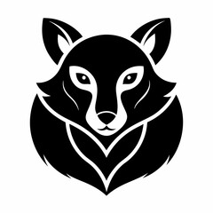 Animal logo icon black shape white background