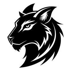 Animal logo icon black shape white background