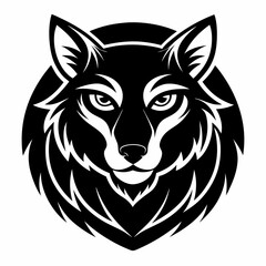 Animal logo icon black shape white background