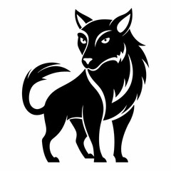 Animal logo icon black shape white background