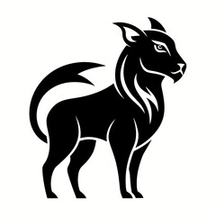 Animal logo icon black shape white background