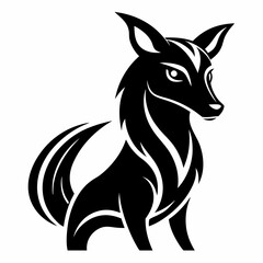 Animal logo icon black shape white background