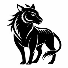 Animal logo icon black shape white background
