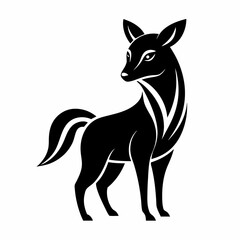 Animal logo icon black shape white background