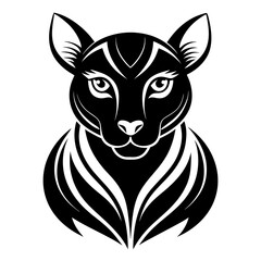 Obraz premium Animal logo icon black shape white background