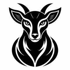 Animal logo icon black shape white background