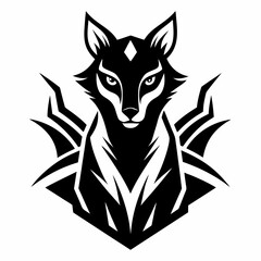 Animal logo icon black shape white background