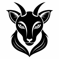 Animal logo icon black shape white background