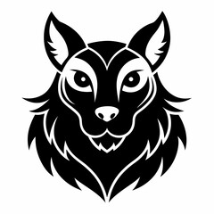 Animal logo icon black shape white background