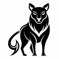 Animal logo icon black shape white background