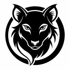 Animal logo icon black shape white background
