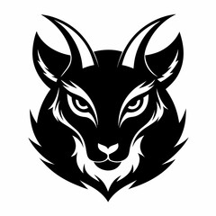 Animal logo icon black shape white background