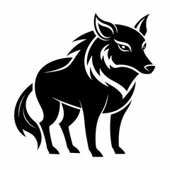 Animal logo icon black shape white background