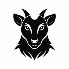 Animal logo icon black shape white background