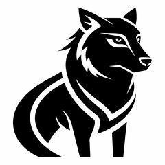 Animal logo icon black shape white background
