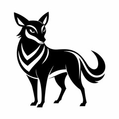Animal logo icon black shape white background