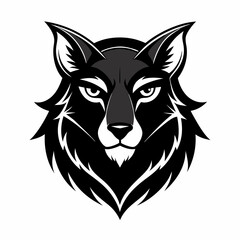 Animal logo icon black shape white background