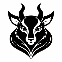 Animal logo icon black shape white background
