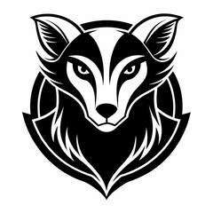 Animal logo icon black shape white background