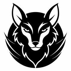 Animal logo icon black shape white background