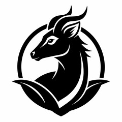 Animal logo icon black shape white background