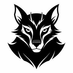 Animal logo icon black shape white background