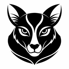 Animal logo icon black shape white background