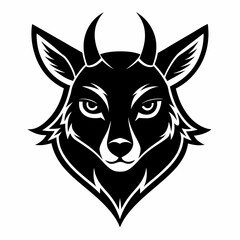 Animal logo icon black shape white background