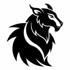 Animal logo icon black shape white background