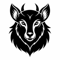 Animal logo icon black shape white background