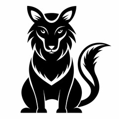 Animal logo icon black shape white background