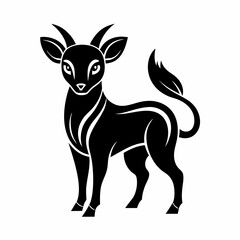 Animal logo icon black shape white background