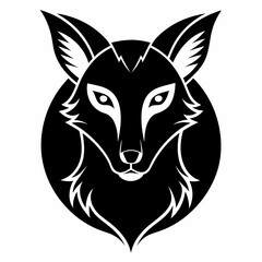 Animal logo icon black shape white background