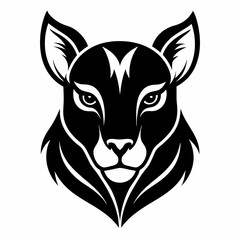 Animal logo icon black shape white background