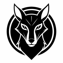 Animal logo icon black shape white background