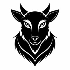 Animal logo icon black shape white background