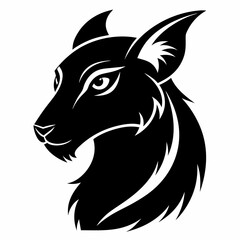 Animal logo icon black shape white background