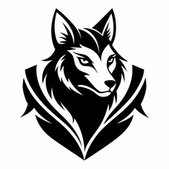 Animal logo icon black shape white background