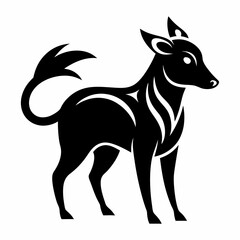 Animal logo icon black shape white background