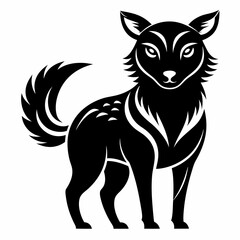 Animal logo icon black shape white background