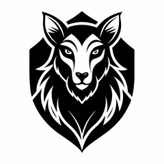Animal logo icon black shape white background