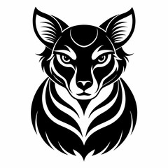 Animal logo icon black shape white background