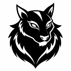 Animal logo icon black shape white background